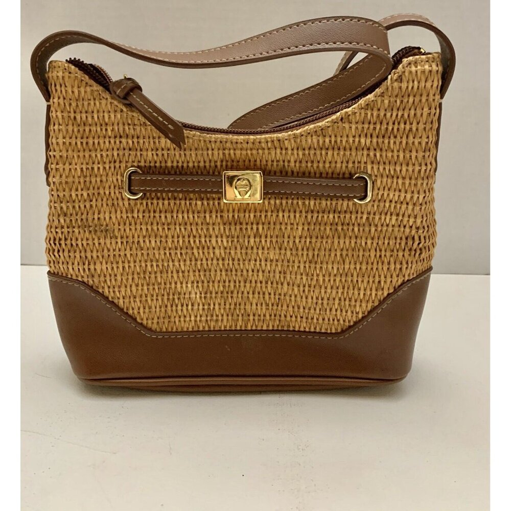 Etienne Aigner Handbag Purse Mini Paper Straw